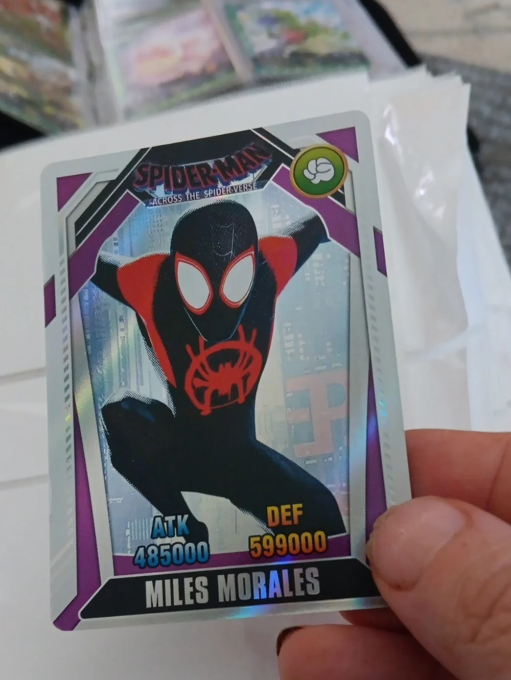 Pokemon Trading Card - Black, Red & Purple Design